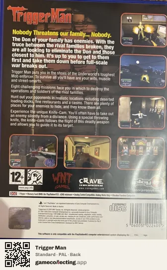 Trigger Man PlayStation 2, PAL box back