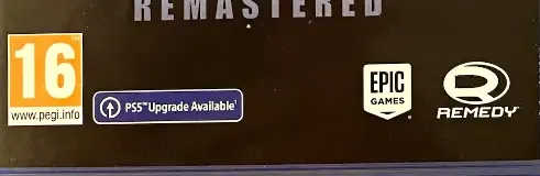 Alan Wake Remastered, the PEGI square on its front