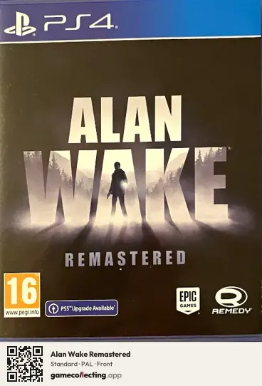 Alan Wake Remastered PlayStation 4, PAL box front