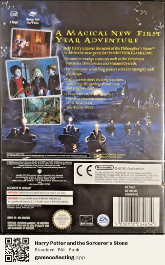 Harry Potter and the Sorcerer's Stone Nintendo GameCube, PAL box back