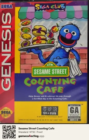 Sesame Street Counting Cafe Sega Mega Drive / Genesis, NTSC box front