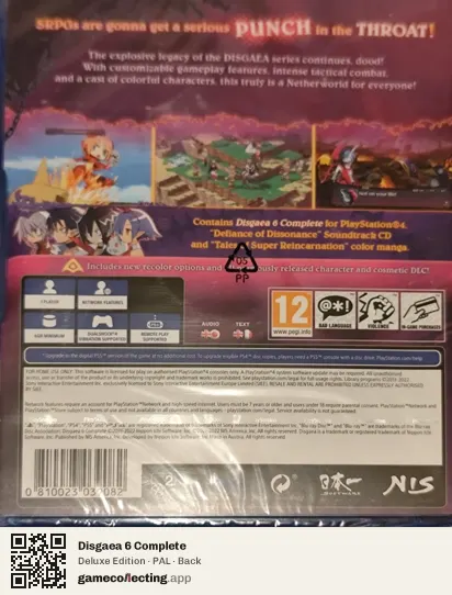 Disgaea 6 Complete PlayStation 4, PAL box back