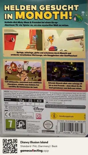 Disney Illusion Island Nintendo Switch, Germany box back