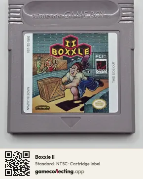 Boxxle II Game Boy, NTSC cartridge label