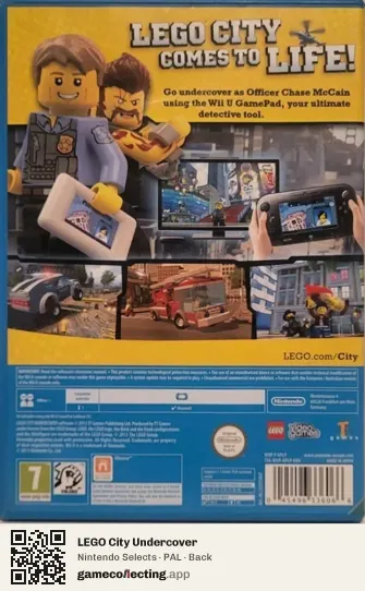 LEGO City Undercover Nintendo Wii U, PAL box back