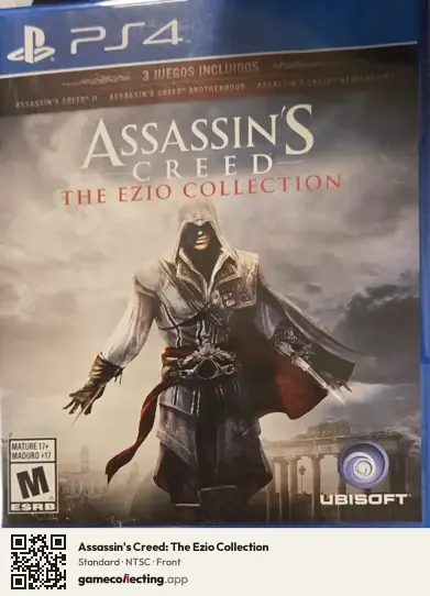 Assassin's Creed: The Ezio Collection PlayStation 4, NTSC box front