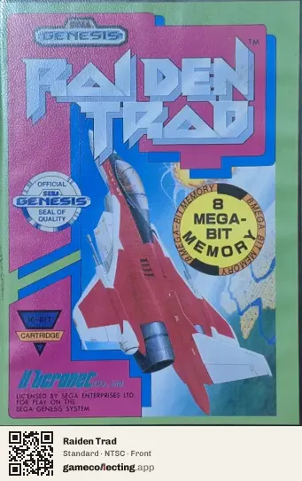 Raiden Trad Sega Mega Drive / Genesis, NTSC box front