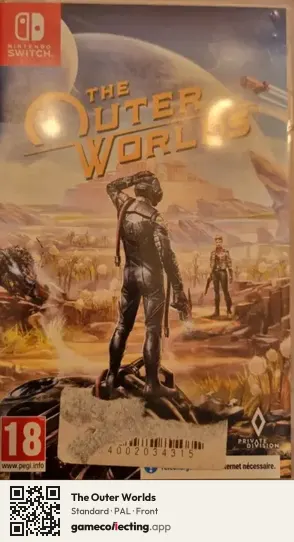 The Outer Worlds Nintendo Switch, PAL box front