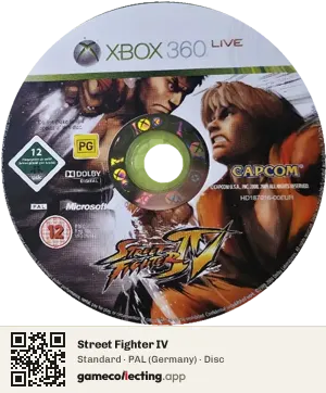 Street Fighter IV Xbox 360, PAL disc