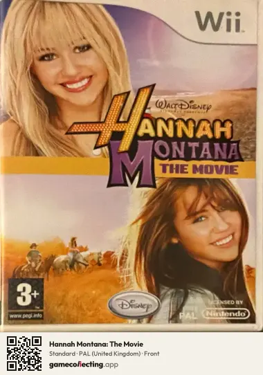 Hannah Montana: The Movie Nintendo Wii, United Kingdom box front