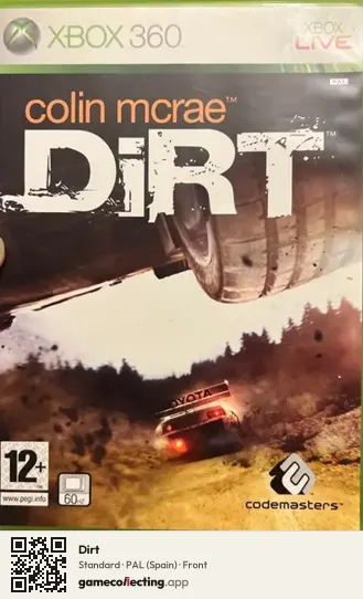 Dirt Xbox 360, Spain box front