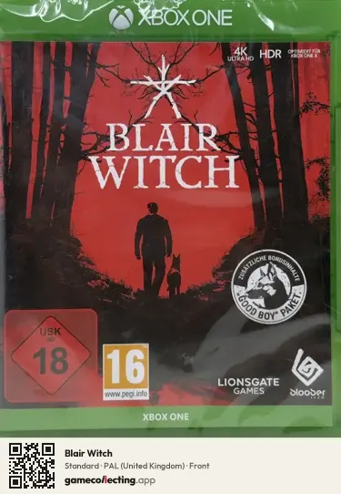 Blair Witch Xbox One, United Kingdom box front