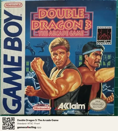 Double Dragon 3: The Arcade Game Game Boy, NTSC box front