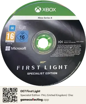 007 First Light Xbox Series X, PAL disc