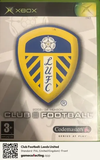 Club Football: Leeds United Xbox, United Kingdom box front