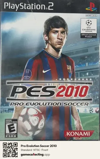 Pro Evolution Soccer 2010 PlayStation 2, NTSC box front
