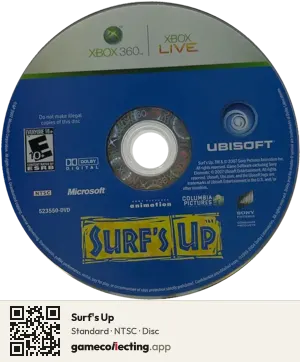 Surf's Up Xbox 360, NTSC disc