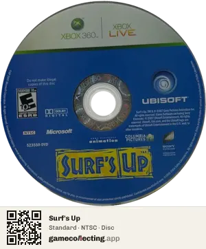 Surf's Up Xbox 360, NTSC disc