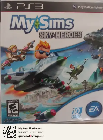 MySims SkyHeroes PlayStation 3, NTSC box front