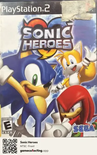 Sonic Heroes PlayStation 2, NTSC box front