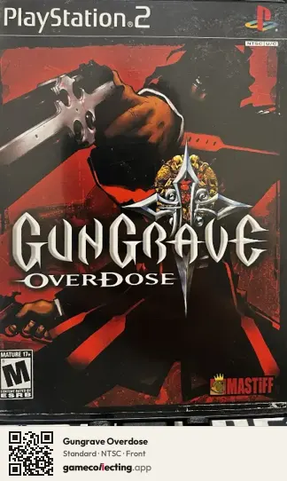 Gungrave Overdose PlayStation 2, NTSC box front