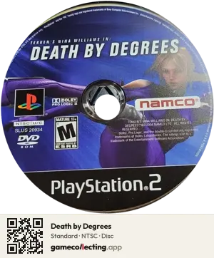 Death by Degrees PlayStation 2, NTSC disc