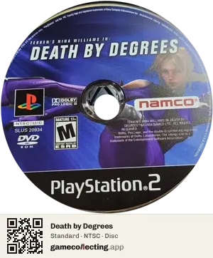 Death by Degrees PlayStation 2, NTSC disc