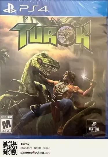 Turok PlayStation 4, NTSC box front
