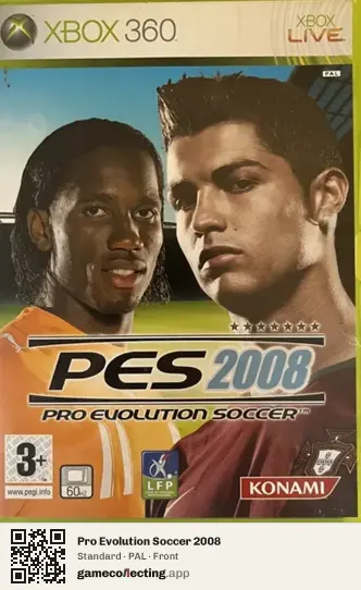 Pro Evolution Soccer 2008 Xbox 360, PAL box front