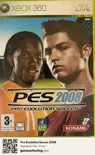 Pro Evolution Soccer 2008 Xbox 360, PAL box front