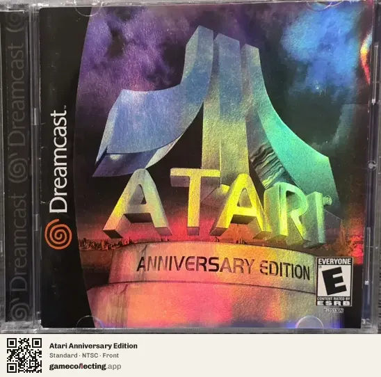 Atari Anniversary Edition Sega Dreamcast, NTSC box front