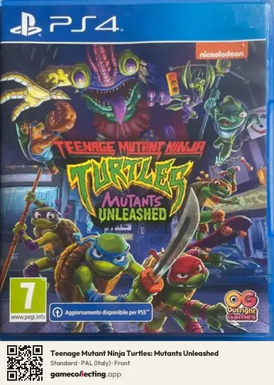 Teenage Mutant Ninja Turtles: Mutants Unleashed PlayStation 4, Italy box front