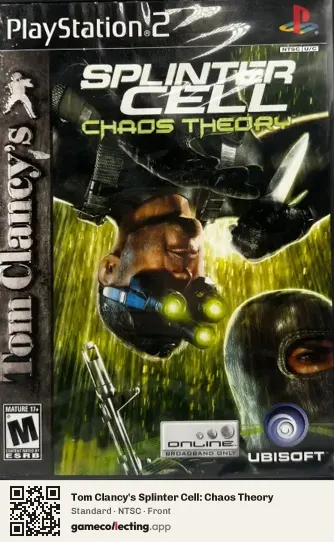 Tom Clancy's Splinter Cell: Chaos Theory PlayStation 2, NTSC box front