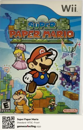 Super Paper Mario Nintendo Wii, NTSC box front