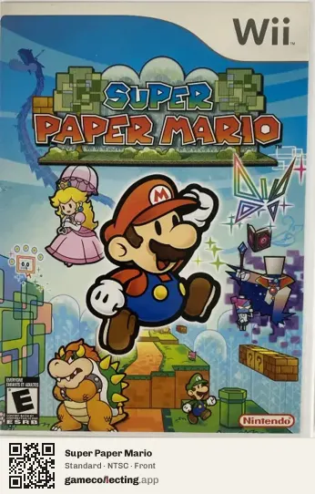 Super Paper Mario Nintendo Wii, NTSC box front
