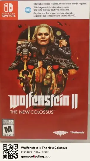 Wolfenstein II: The New Colossus Nintendo Switch, NTSC box front