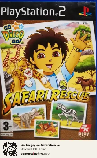 Go, Diego, Go! Safari Rescue PlayStation 2, PAL box front