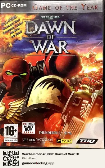 Warhammer 40,000: Dawn of War III Computer, PAL box front