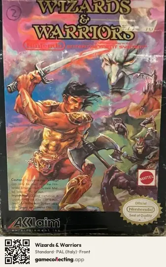 Wizards & Warriors Nintendo Entertainment System, Italy box front