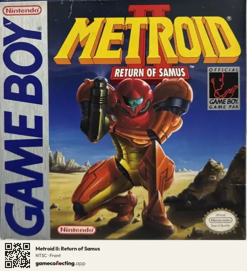 Metroid II: Return of Samus Game Boy, NTSC box front