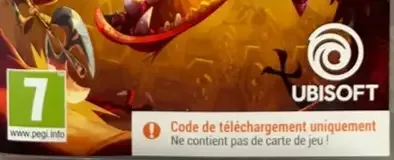 Rayman Legends, the PEGI square on its front