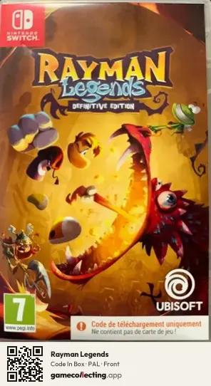Rayman Legends Nintendo Switch, PAL box front