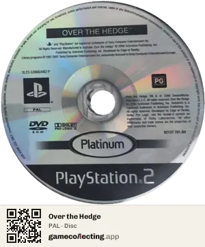 Over the Hedge PlayStation 2, PAL disc