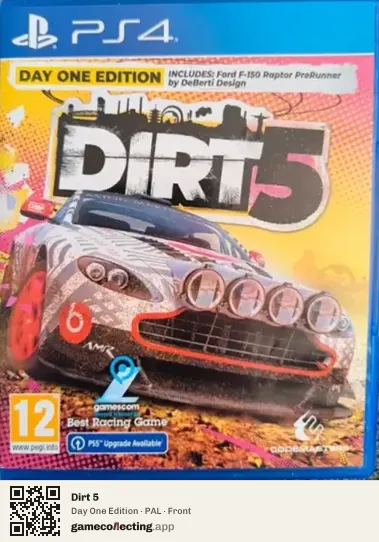 Dirt 5 PlayStation 4, PAL box front