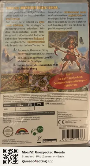Moai VI: Unexpected Guests Nintendo Switch, Germany box back