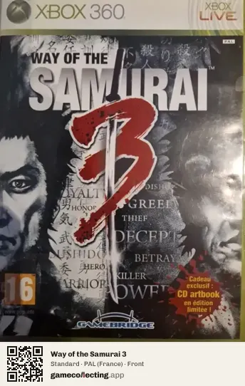 Way of the Samurai 3 Xbox 360, France box front