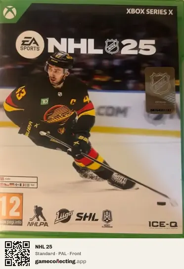 NHL 25 Xbox Series X, PAL box front