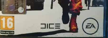 Battlefield: Bad Company 2, the PEGI square on its front