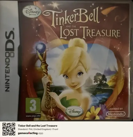 Tinker Bell and the Lost Treasure Nintendo DS, United Kingdom box front