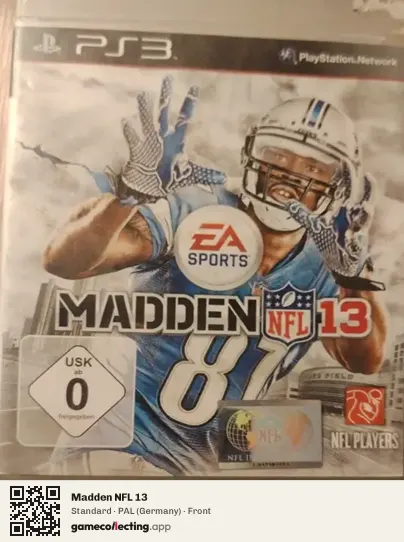 Madden NFL 13 PlayStation 3, Germany box front